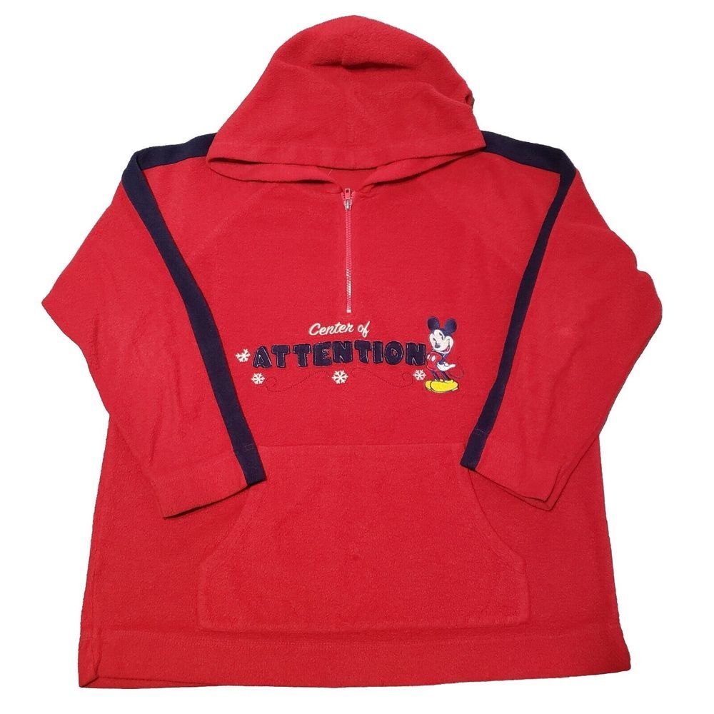 Disney Mickey Mouse Center of Attention Graphic Long Sleeve Pullover Hoodie